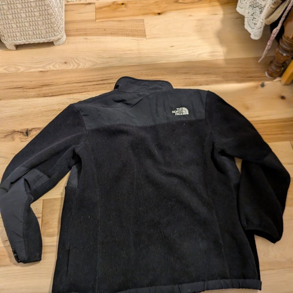 The North Face Black Denali Polartec Fleece Jacket Full Zip Youth Girls Size XL - Picture 9 of 13